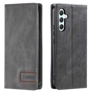 For Samsung Galaxy A14 5G / 4G TTUDRCH RFID Retro Texture Magnetic Leather Phone Case(Grey)