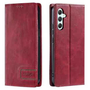 For Samsung Galaxy A14 5G / 4G TTUDRCH RFID Retro Texture Magnetic Leather Phone Case(Red)