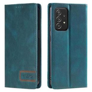 For Samsung Galaxy A33 5G TTUDRCH RFID Retro Texture Magnetic Leather Phone Case(Greem)