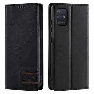 For Samsung Galaxy A71 5G TTUDRCH RFID Retro Texture Magnetic Leather Phone Case(Black)