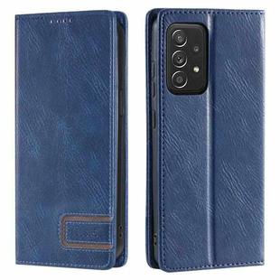 For Samsung Galaxy A72 5G / 4G TTUDRCH RFID Retro Texture Magnetic Leather Phone Case(Blue)