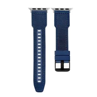 For Apple Watch Series 10 46mm Hybrid Braid Nylon Silicone Watch Band(Blue)