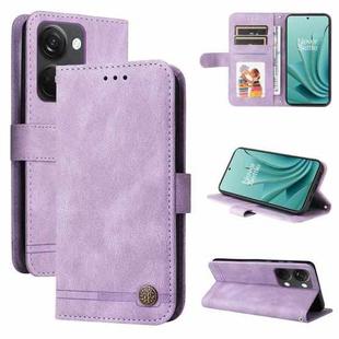 For OnePlus Nord 3/Ace 2V Skin Feel Life Tree Metal Button Leather Phone Case(Purple)