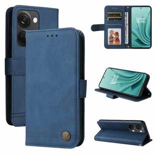 For OnePlus Nord 3/Ace 2V Skin Feel Life Tree Metal Button Leather Phone Case(Blue)