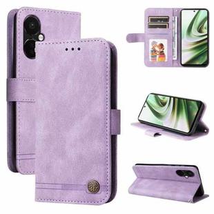 For OnePlus Nord CE3 Skin Feel Life Tree Metal Button Leather Phone Case(Purple)