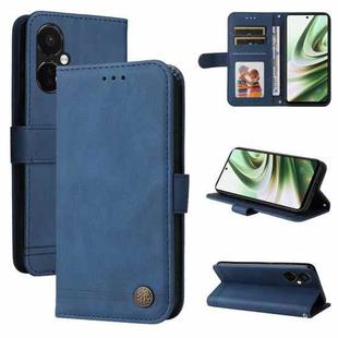 For OnePlus Nord CE3 Skin Feel Life Tree Metal Button Leather Phone Case(Blue)