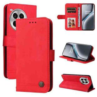 For OnePlus Ace 3 Pro Skin Feel Life Tree Metal Button Leather Phone Case(Red)