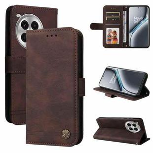 For OnePlus Ace 3 Pro Skin Feel Life Tree Metal Button Leather Phone Case(Brown)