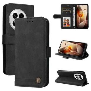 For OnePlus 13 Skin Feel Life Tree Metal Button Leather Phone Case(Black)