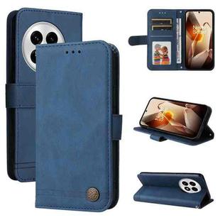 For OnePlus 13 Skin Feel Life Tree Metal Button Leather Phone Case(Blue)