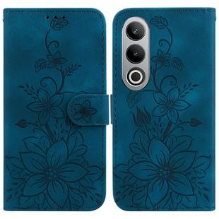For OnePlus Nord CE4 5G Lily Embossed Leather Phone Case(Dark Blue)