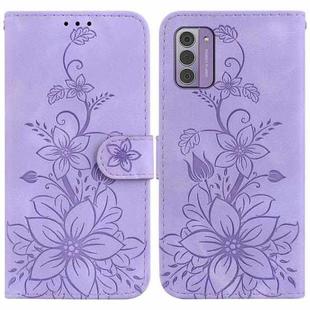 For Nokia G42 Lily Embossed Leather Phone Case(Purple)