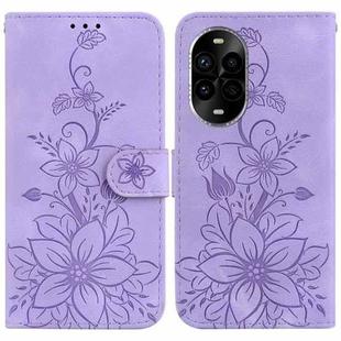 For Huawei nova 13 Pro Lily Embossed Leather Phone Case(Purple)