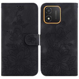 For Honor X5 Lily Embossed Leather Phone Case(Black)