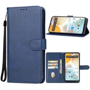 For BLU View 5 Leather Phone Case(Blue)