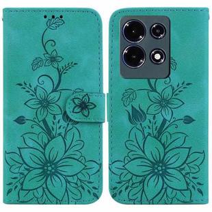 For Infinix Note 30 Lily Embossed Leather Phone Case(Green)