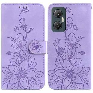 For Infinix Hot 20 5G Lily Embossed Leather Phone Case(Purple)