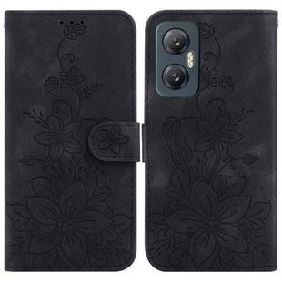 For Infinix Hot 20 5G Lily Embossed Leather Phone Case(Black)