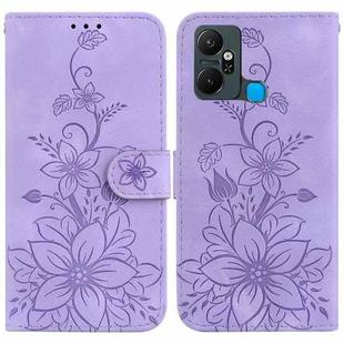 For Infinix Smart 6 Plus Lily Embossed Leather Phone Case(Purple)