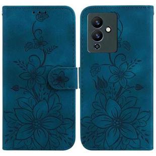For Infinix Note 12 Pro 5G / Note 12 5G Lily Embossed Leather Phone Case(Dark Blue)