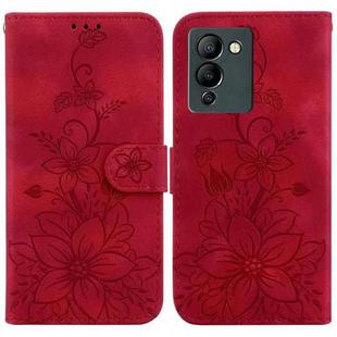 For Infinix Note 12 G96 / X670 Lily Embossed Leather Phone Case(Red)