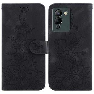 For Infinix Note 12 G96 / X670 Lily Embossed Leather Phone Case(Black)
