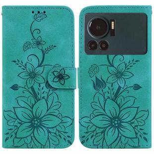 For Infinix Note 12 VIP Lily Embossed Leather Phone Case(Green)