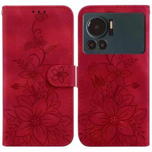 For Infinix Note 12 VIP Lily Embossed Leather Phone Case(Red)