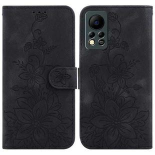 For Infinix Hot 11s NFC / X6812B Lily Embossed Leather Phone Case(Black)