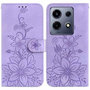 For Infinix Note 30 VIP Lily Embossed Leather Phone Case(Purple)