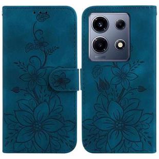 For Infinix Note 30 VIP Lily Embossed Leather Phone Case(Dark Blue)