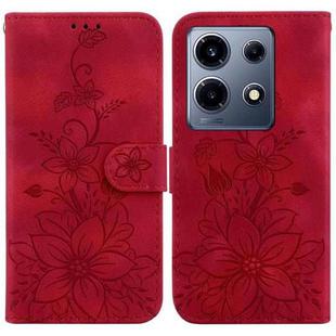 For Infinix Note 30 VIP Lily Embossed Leather Phone Case(Red)