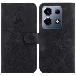 For Infinix Note 30 VIP Lily Embossed Leather Phone Case(Black)