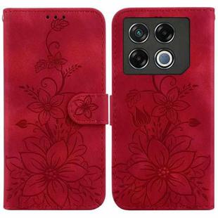 For Infinix GT 20 Pro 5G Lily Embossed Leather Phone Case(Red)