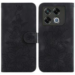 For Infinix GT 20 Pro 5G Lily Embossed Leather Phone Case(Black)