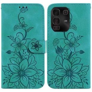 For Infinix Note 50 Pro+ Lily Embossed Leather Phone Case(Green)