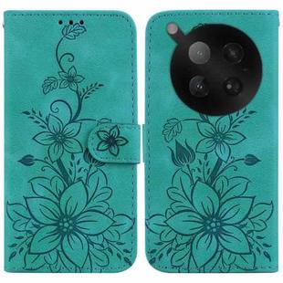 For Infinix Zero 40 4G / 5G Lily Embossed Leather Phone Case(Green)