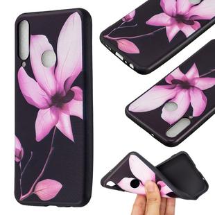 For Huawei Y6p Embossment Patterned TPU Soft Protector Cover Case(Lotus)