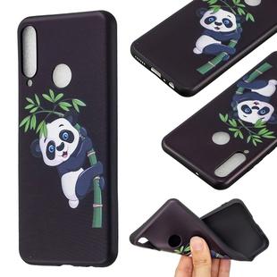 For Huawei Y6p Embossment Patterned TPU Soft Protector Cover Case(Panda and Bamboo)