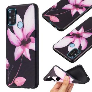 For Honor 9A Embossment Patterned TPU Soft Protector Cover Case(Lotus)