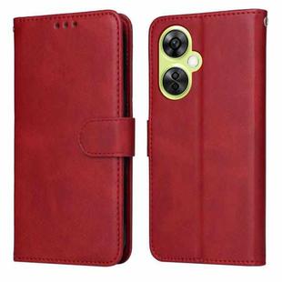 For OnePlus Nord CE 3 Lite / Nord N30 Classic Calf Texture Flip Leather Phone Case(Red)