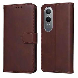 For OnePlus Nord CE4 Lite Classic Calf Texture Flip Leather Phone Case(Brown)