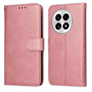 For OnePlus 13 Classic Calf Texture Flip Leather Phone Case(Rose Gold)