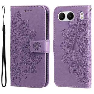 For OnePlus Nord 4 Seven-petal Flowers Embossing Leather Phone Case(Light Purple)