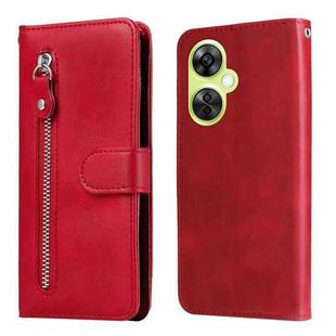 For OnePlus Nord CE 3 Lite/Nord N30 Fashion Calf Texture Zipper Leather Phone Case(Red)
