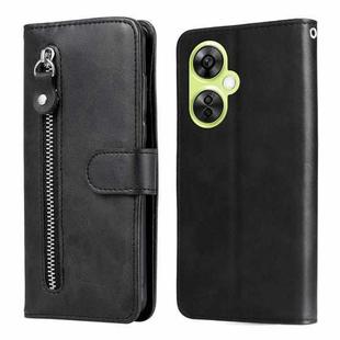 For OnePlus Nord CE 3 Lite/Nord N30 Fashion Calf Texture Zipper Leather Phone Case(Black)