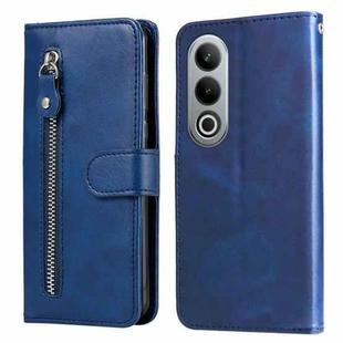 For OnePlus Ace 3V Fashion Calf Texture Zipper Leather Phone Case(Blue)