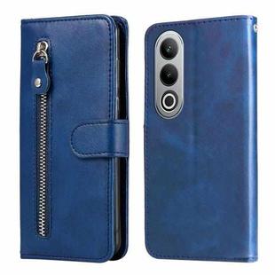 For OnePlus Nord CE4 Fashion Calf Texture Zipper Leather Phone Case(Blue)