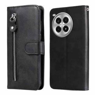 For OnePlus Ace 3 Pro Fashion Calf Texture Zipper Leather Phone Case(Black)