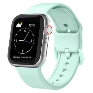 For Apple Watch Series 8 41mm Pin Buckle Silicone Watch Band(Mint Green)